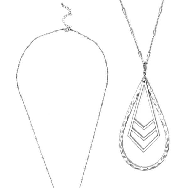Jewelry Max - Wholesale Pendant/Charm Necklace - ( J228 ) CHEVRON DROP PENDANT NECKLACE0