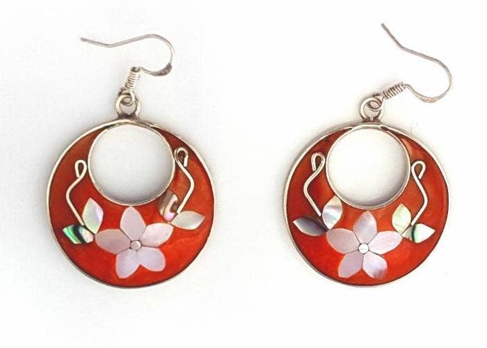 Costello International - Vente Boucles d'oreilles pendantes - La plus grande variété de boucles d'oreilles artisanales incrustées de mosaïque mexicaine4