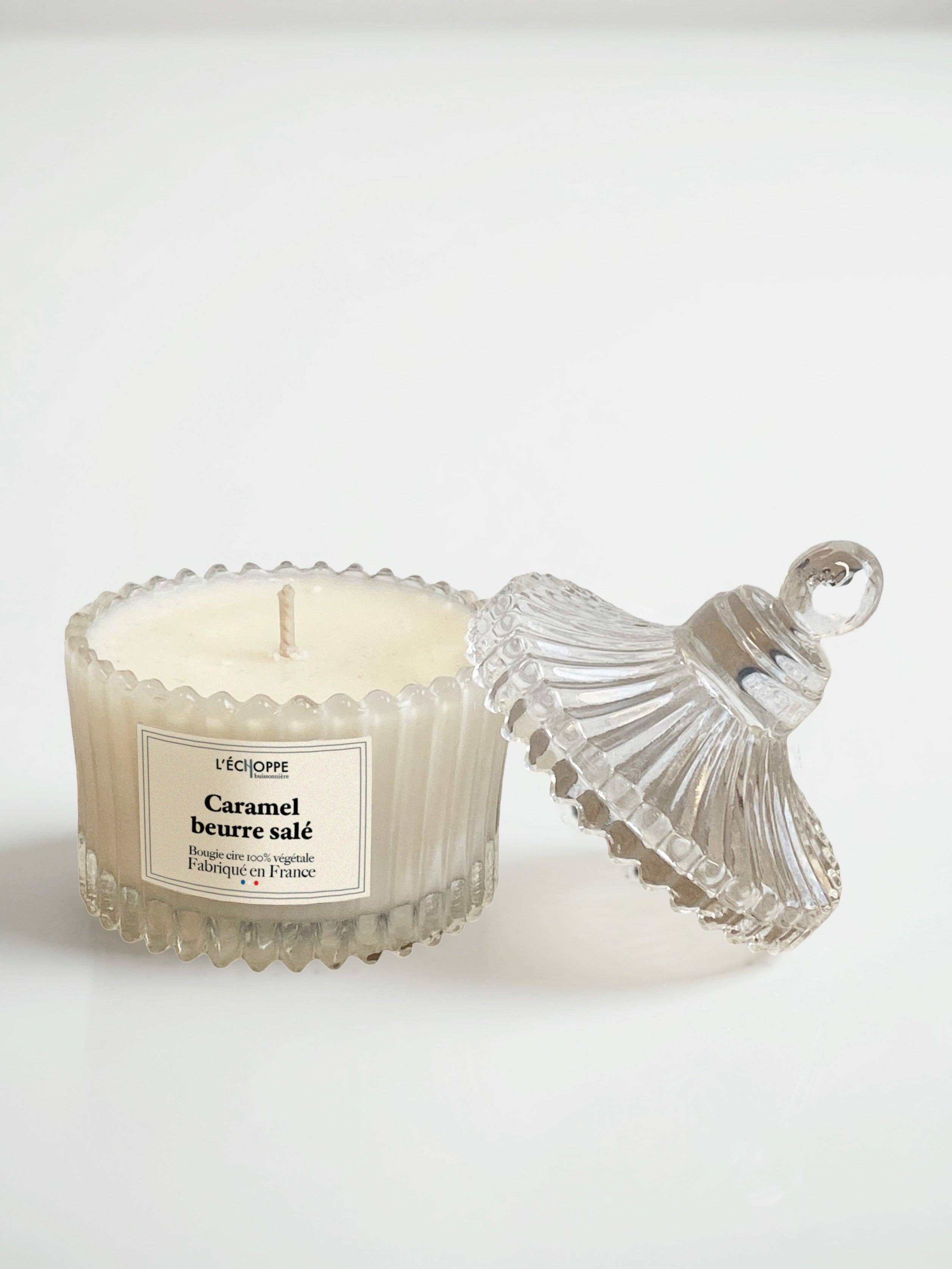 L'Échoppe Buissonnière – wholesale Jar/filled candle – Salted Caramel - Scented Candle 70g1