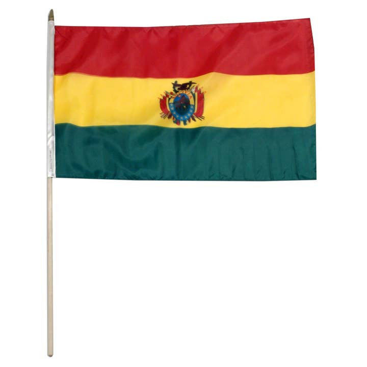 Bandeira Montada da Bolívia 12in x 18in por atacado de 1-800 Flags