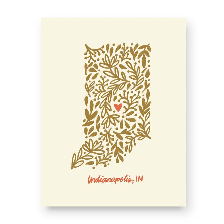 Customizable Indiana Print for wholesale by Naomi Paper Co.