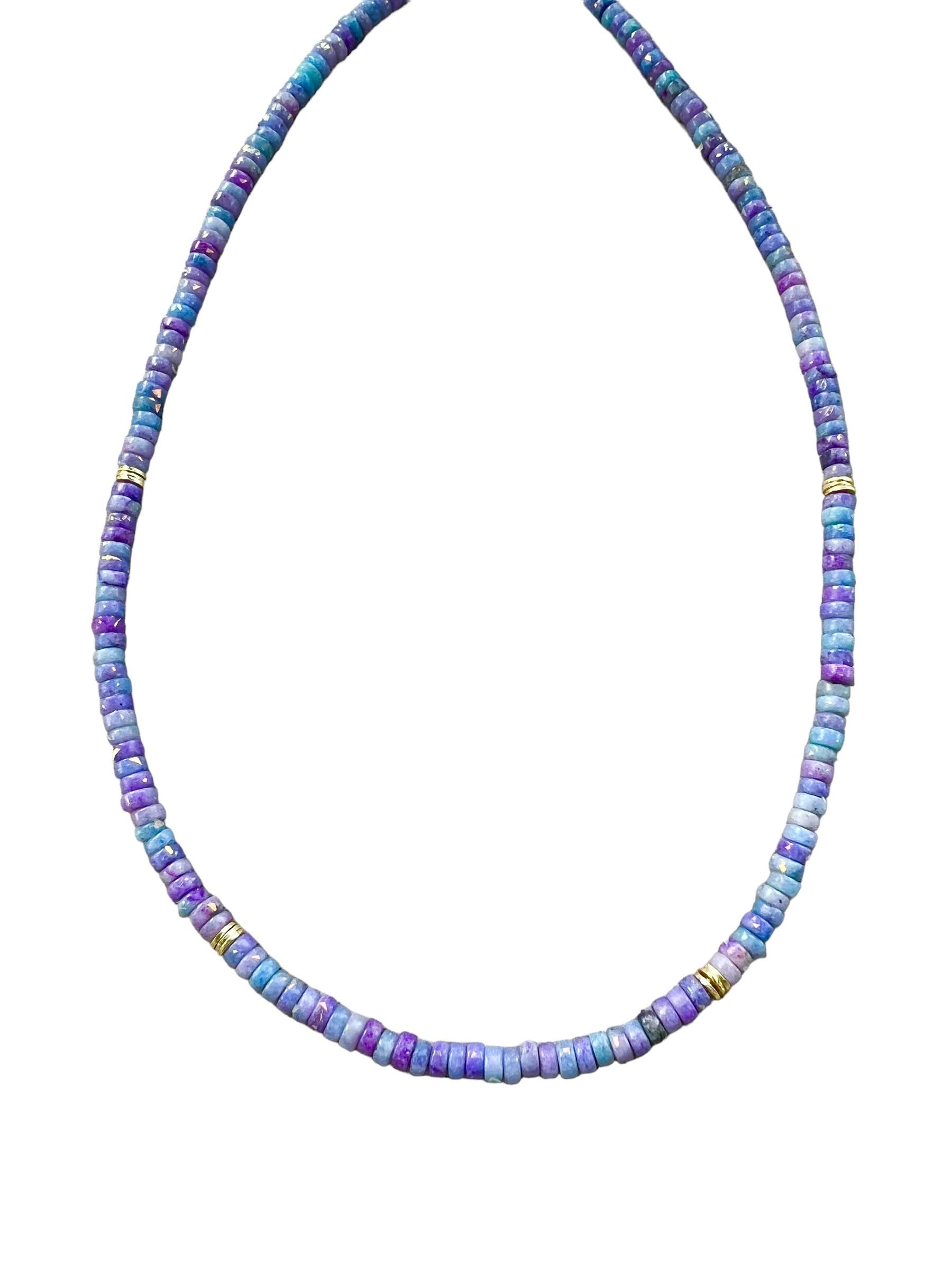 Sonya Renee Jewelry - Vente Collier de perles - Collier Minnie - Perles de Dolomite avec Inflexions Dorées16