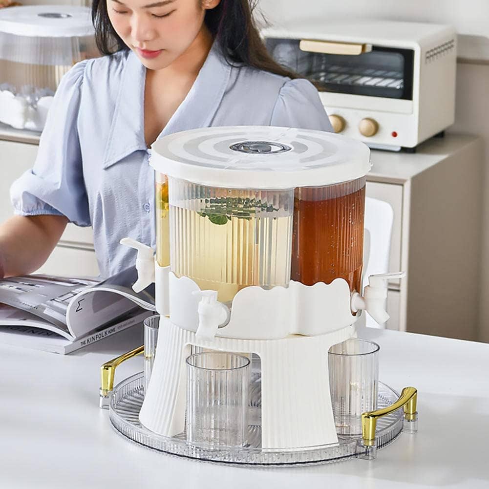 VIGOR - Wholesale Drink Dispenser - Rotary 4 Partition juice drink cold water bottle Fashion par3