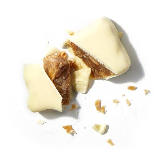 Lemon Macadamia Toffee w/ White Chocolate for wholesale by Terry's Toffee