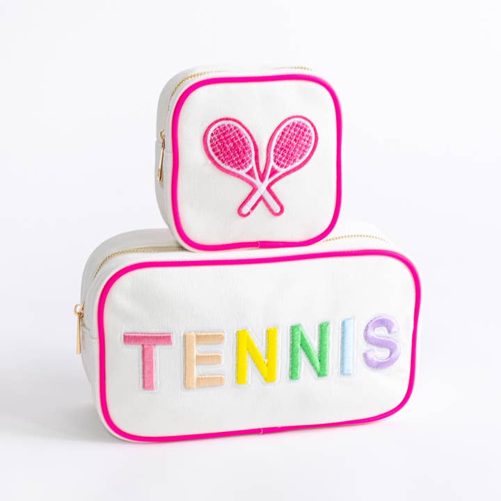 BKLYN LNDN - Wholesale Makeup/Cosmetic Bag - Small Tennis Cosmetic Bag1