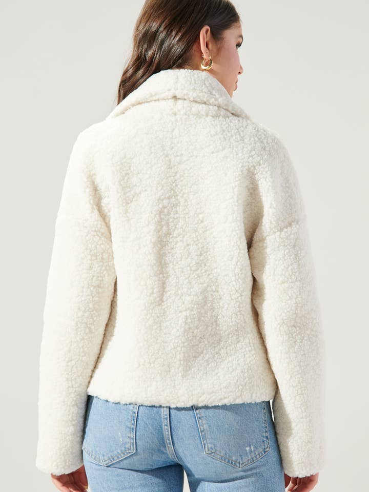 Sugarlips - Wholesale Jacket - Women's - Edwina Faux Sherpa Shawl Collar Jacket5