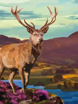 189C Stag Hills Heather / nature lover / majestic / vibrant for wholesale by Periodic Society