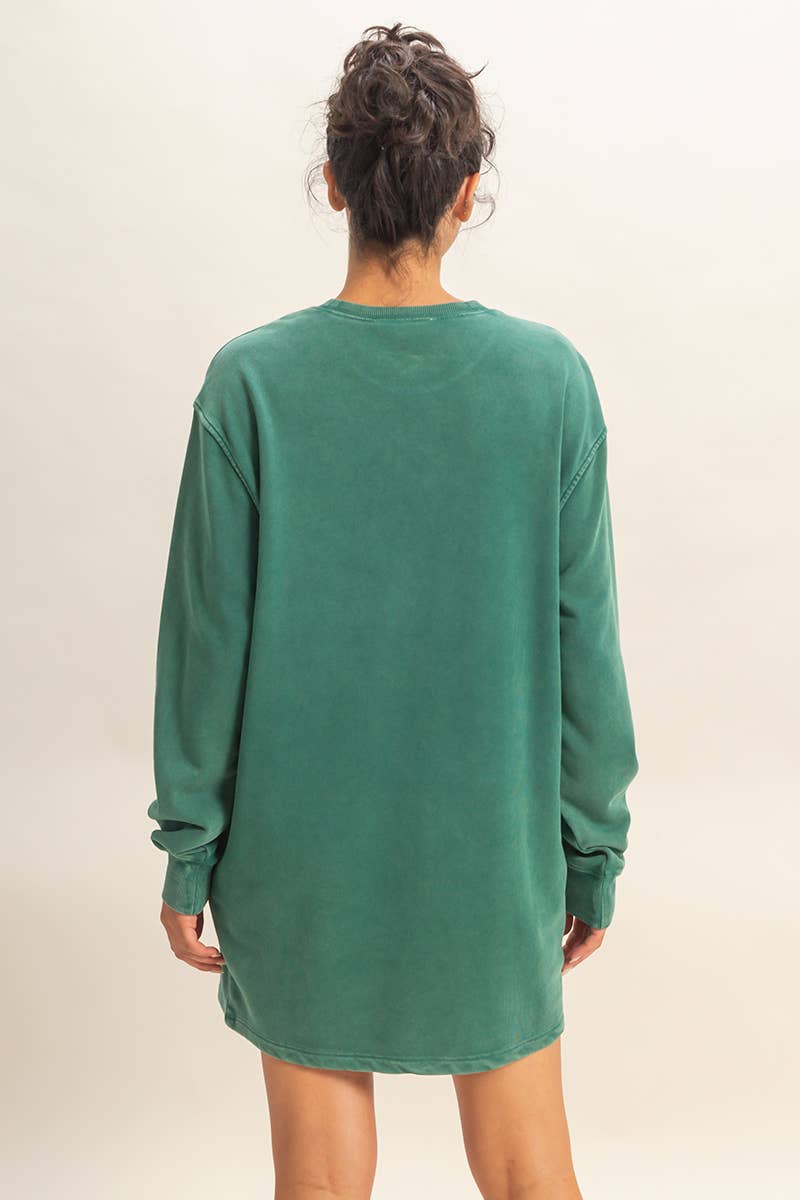 HYFVE – wholesale Dress – Women's – Mineral Washed Oversized Mini Sweatshirt Dress28