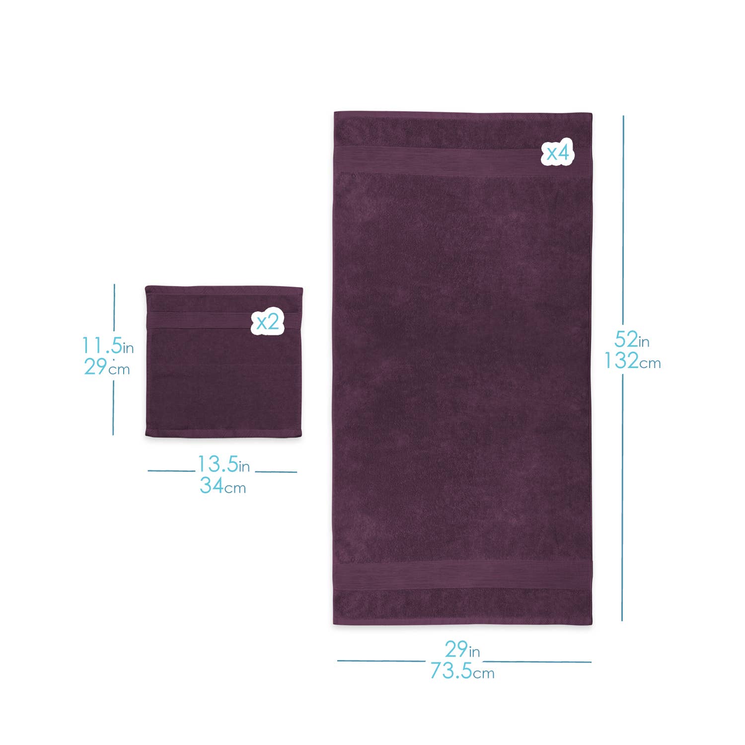 Clara Clark - Vente Ensembles de serviettes - Ensembles de serviettes de luxe32