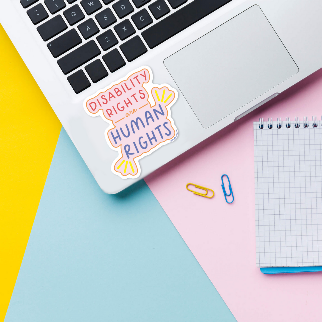 Fluffmallow (Custom duties for USA are pre-paid by us) – wholesale Sticker – Disability Rights Are Human Rights Vinyl Sticker1