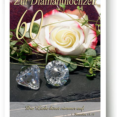 Diamantene Hochzeit / Grußkarte / 769005 für den Großhandel von Yabué