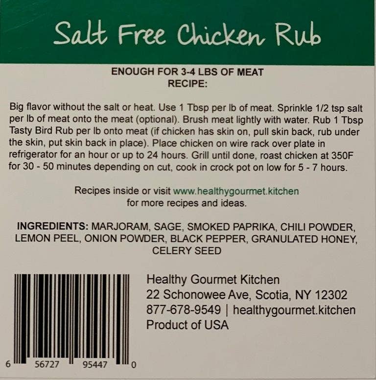Healthy Gourmet Kitchen - Wholesale Rub - Salt Free Chicken Rub1