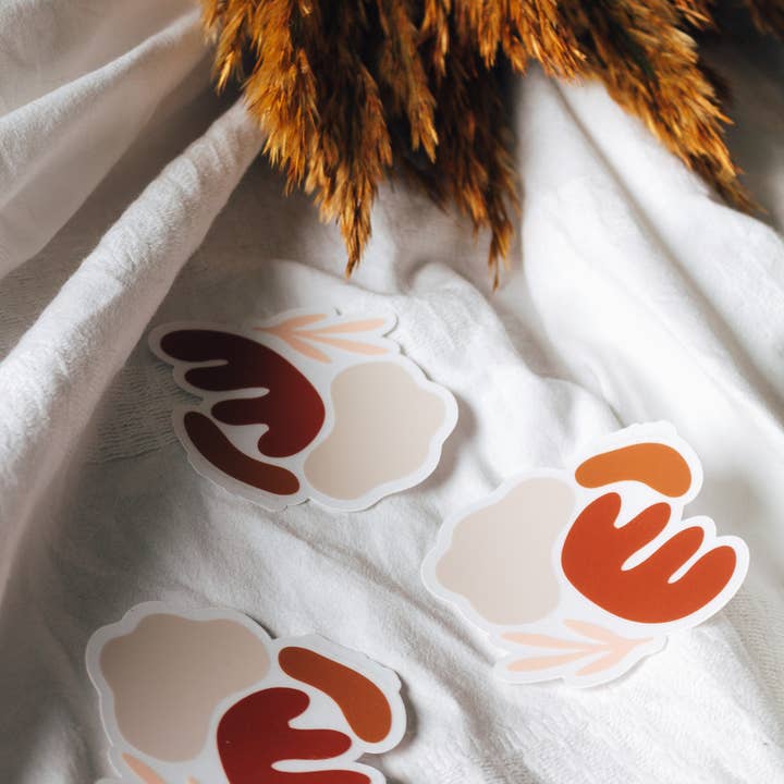 Abstract Shapes Translucent Sticker - Warm for wholesale by Canyon Clay Creative