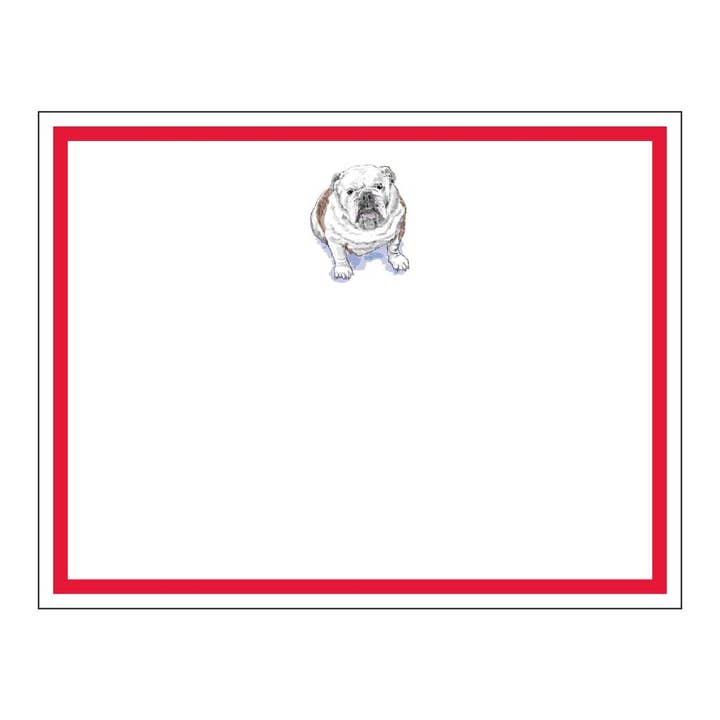 Bulldog Flat Note Cards for wholesale by Donovan Designs