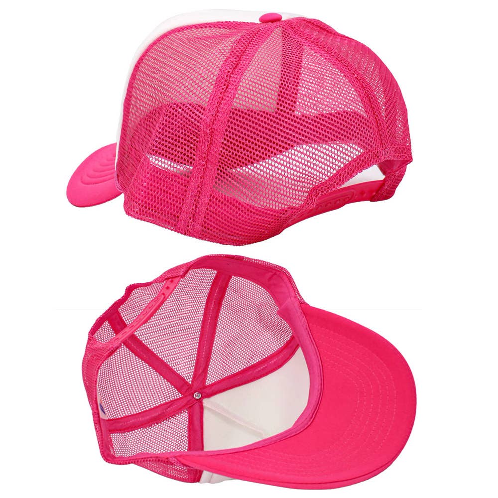 Sensibling Corp. - Wholesale Truckerpet - Dames - Effen tweekleurige truckerpet met mesh achterkant5