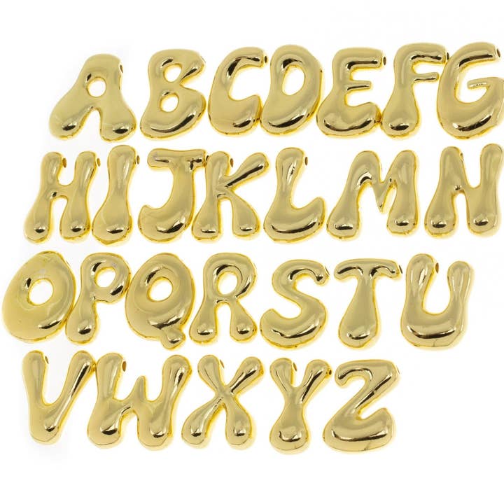 Ciondolo Lettera Iniziale Scorrevole Palloncino Puff CPG1102-CPS1102 per la vendita all'ingrosso da parte di Jewel Pledge