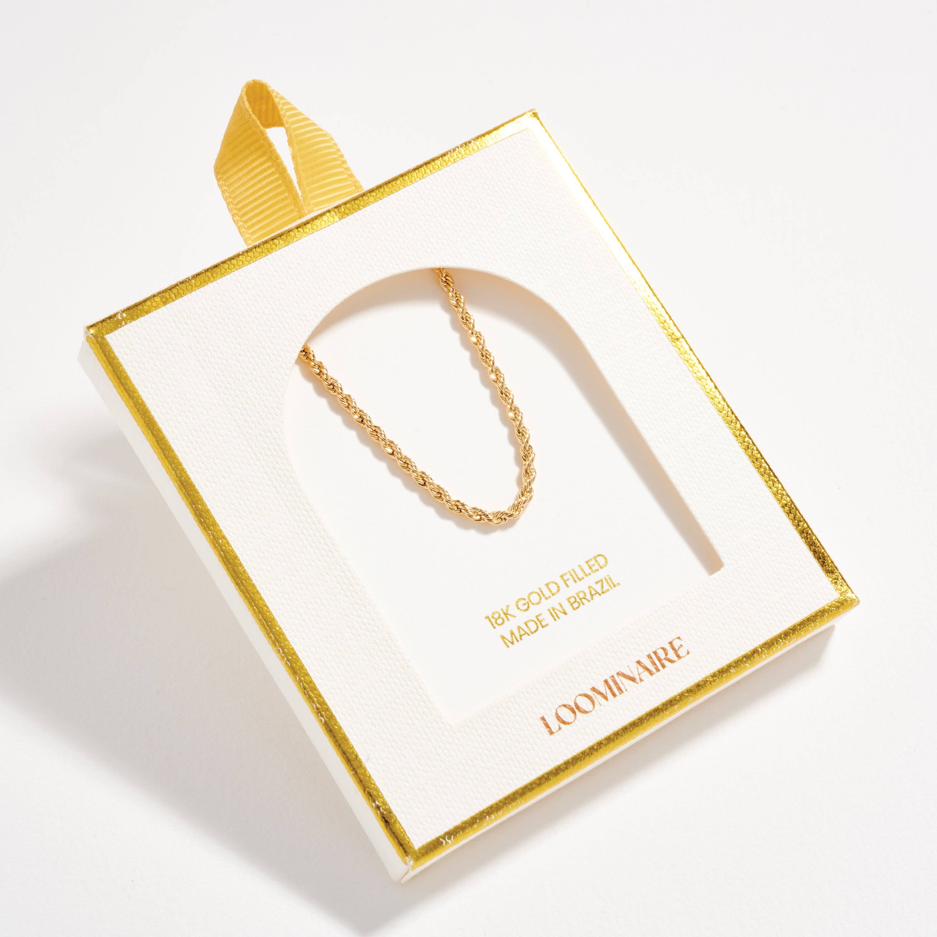 GD Gold Filled 2mm Twisted Rope Chain Necklace for wholesale on Faire4