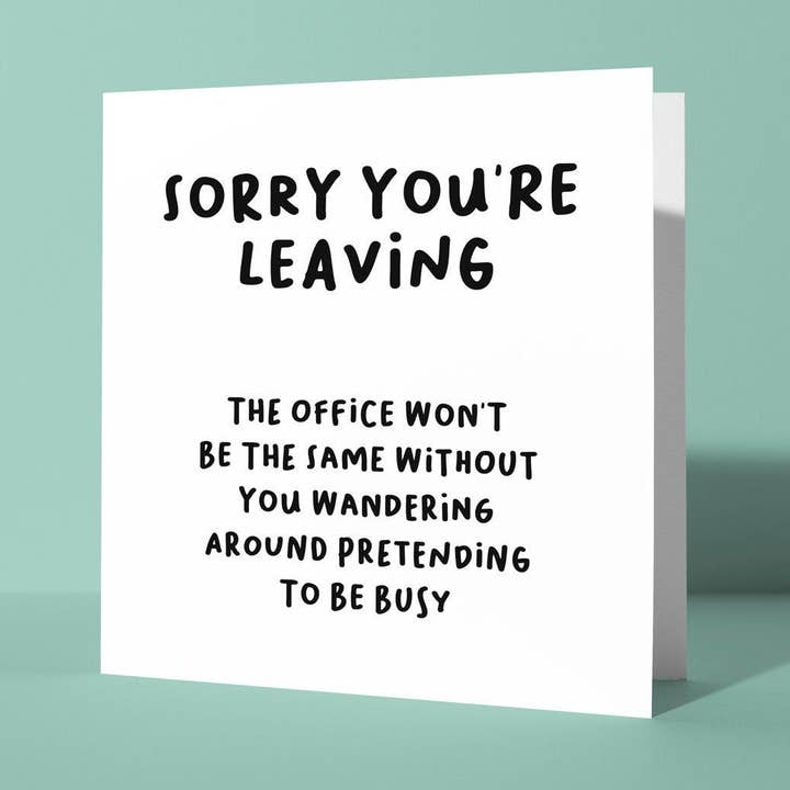 Vil Ikke Være Det Samme Uden Dig Der Ikke Gør Noget - Held og Lykke Afskedskort for engroshandel hos Peacock Printing