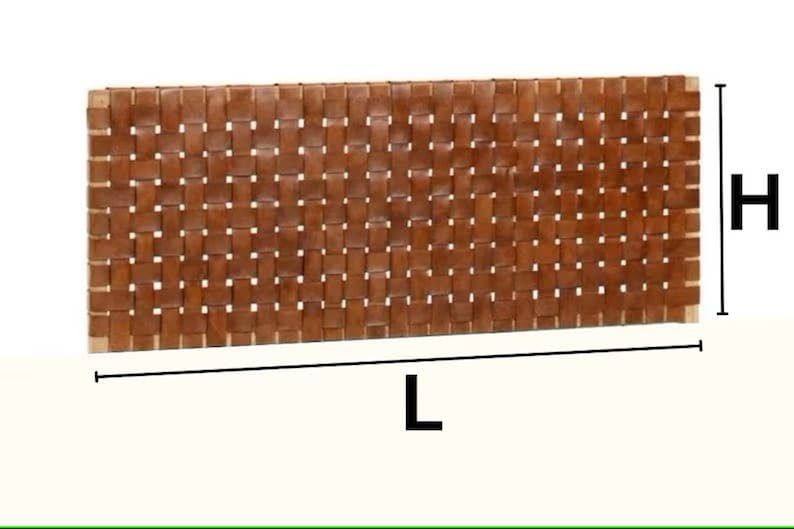 BohoVibeCraft - Vente Tête de lit - Tête de lit en cuir tressé marocain, naturellement élégante10