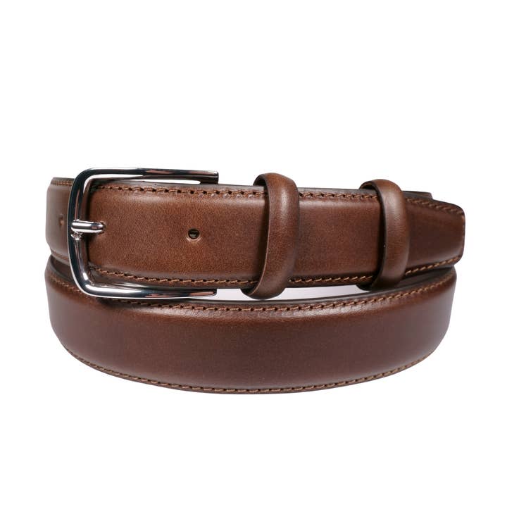 Cinturón clásico hecho a mano para hombre marrón marrón oscuro para venta al por mayor de Tailorbelt