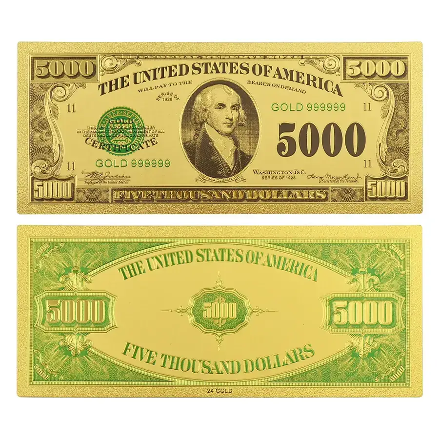 Blinkee.com, LLC - Wholesale Decorative Tabletop Object - 24K Gold Plated Collectible Fake Banknotes2