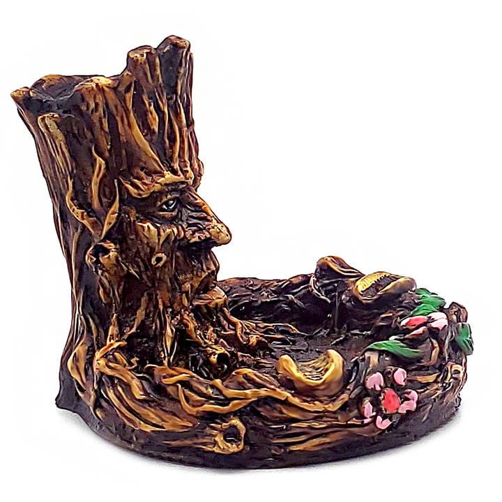 Pichincha - Wholesale Ashtray - Tree Stump Man Figurine Round Ash Tray
