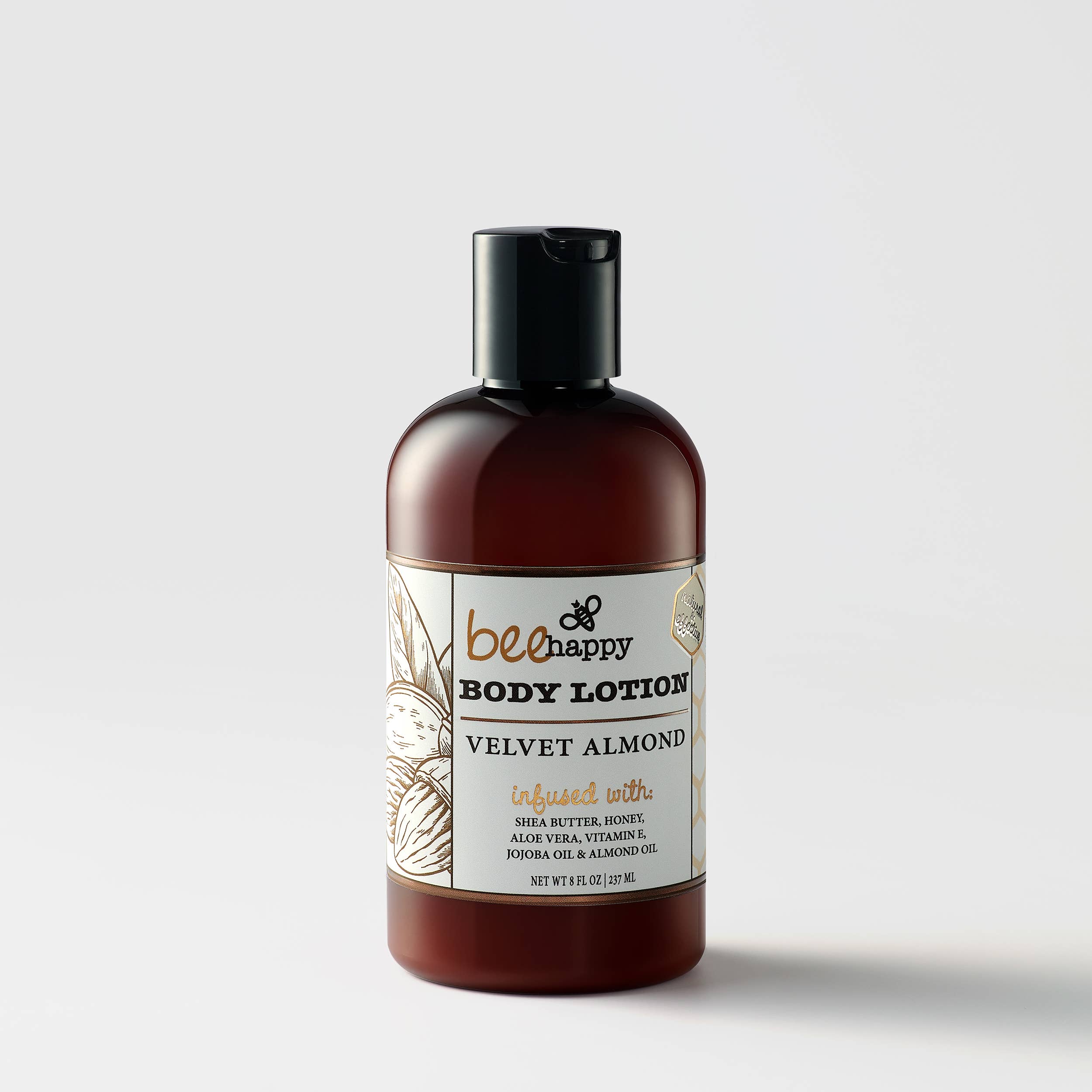 Bee Happy - Wholesale Body Cream/Lotion - Bee Happy Body Lotion "Velvet Almond" (8 oz)0