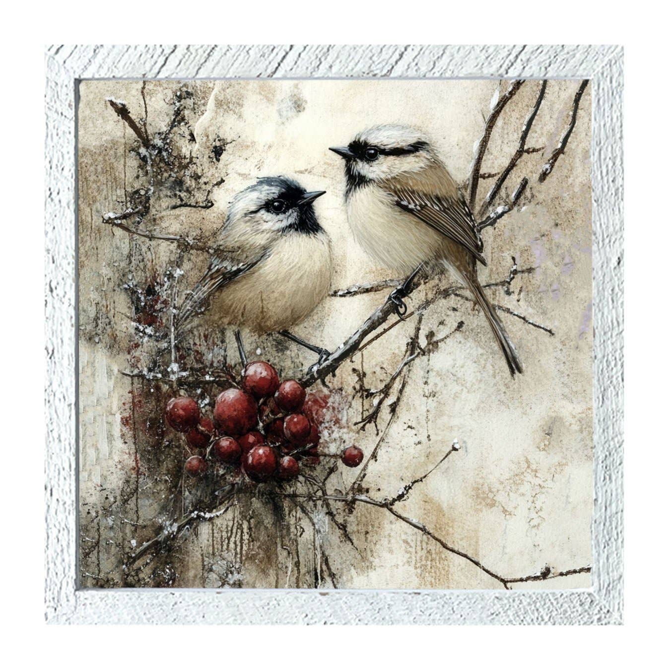 ginger blue - Wholesale Art Print - Two Birds with Berries8