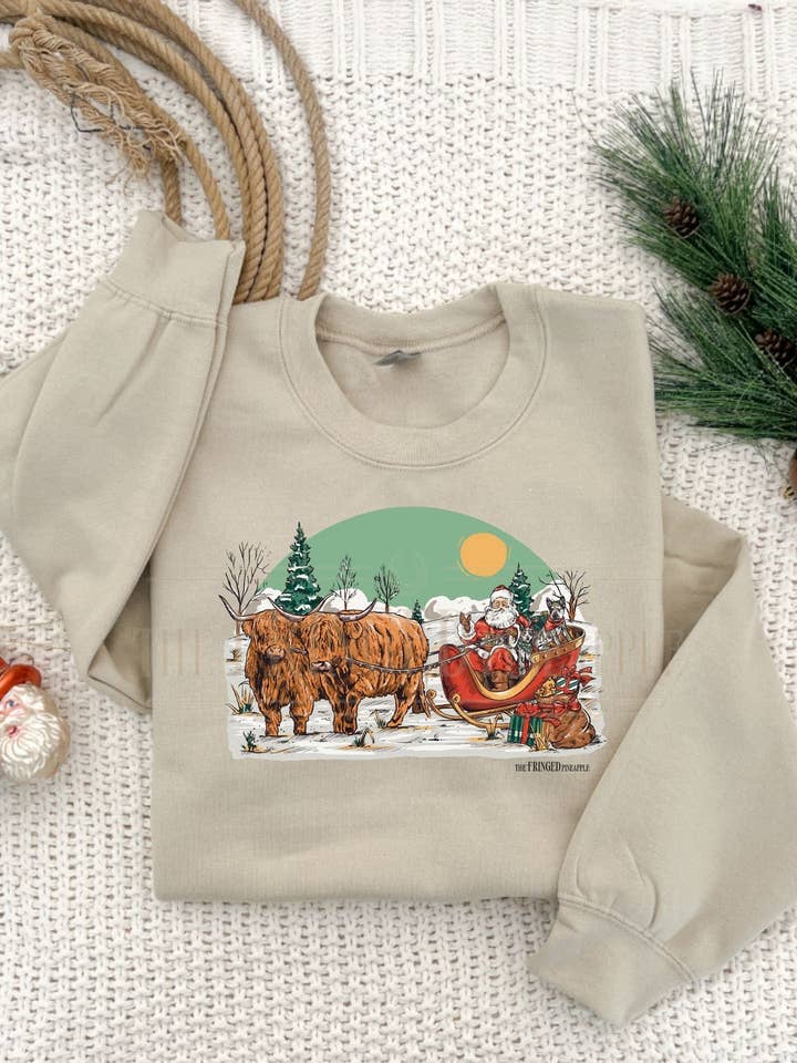 Sweat-shirt ou T-shirt "Balade en traîneau dans les Highlands" pour la vente par Arrow F Apparel