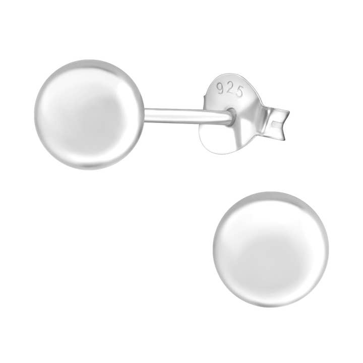 Damen-Ohrstecker Kugel rund Ball glanz 5mm aus Sterling Silber 925 für den Großhandel von LIV & LENN