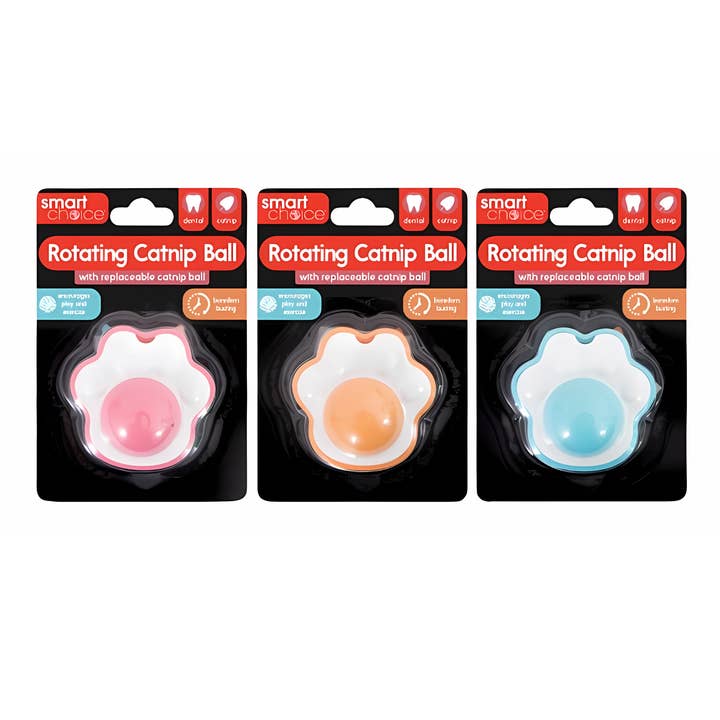 WufWuf - Wholesale Pet Toy - Cat - WufWuf & Smart Choice Catnip Roller Ball Cat Toy, 3 Pack