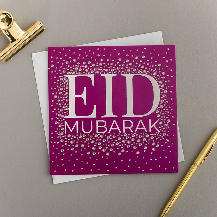 Eastern Print Studio - Wholesale Eid & Ramadan Card - x6 Eid Mubarak Card | Diamonte