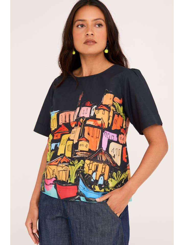 ella & sunday - Wholesale Buttoned-down shirt – Women's - Sabrina Top Portofino4