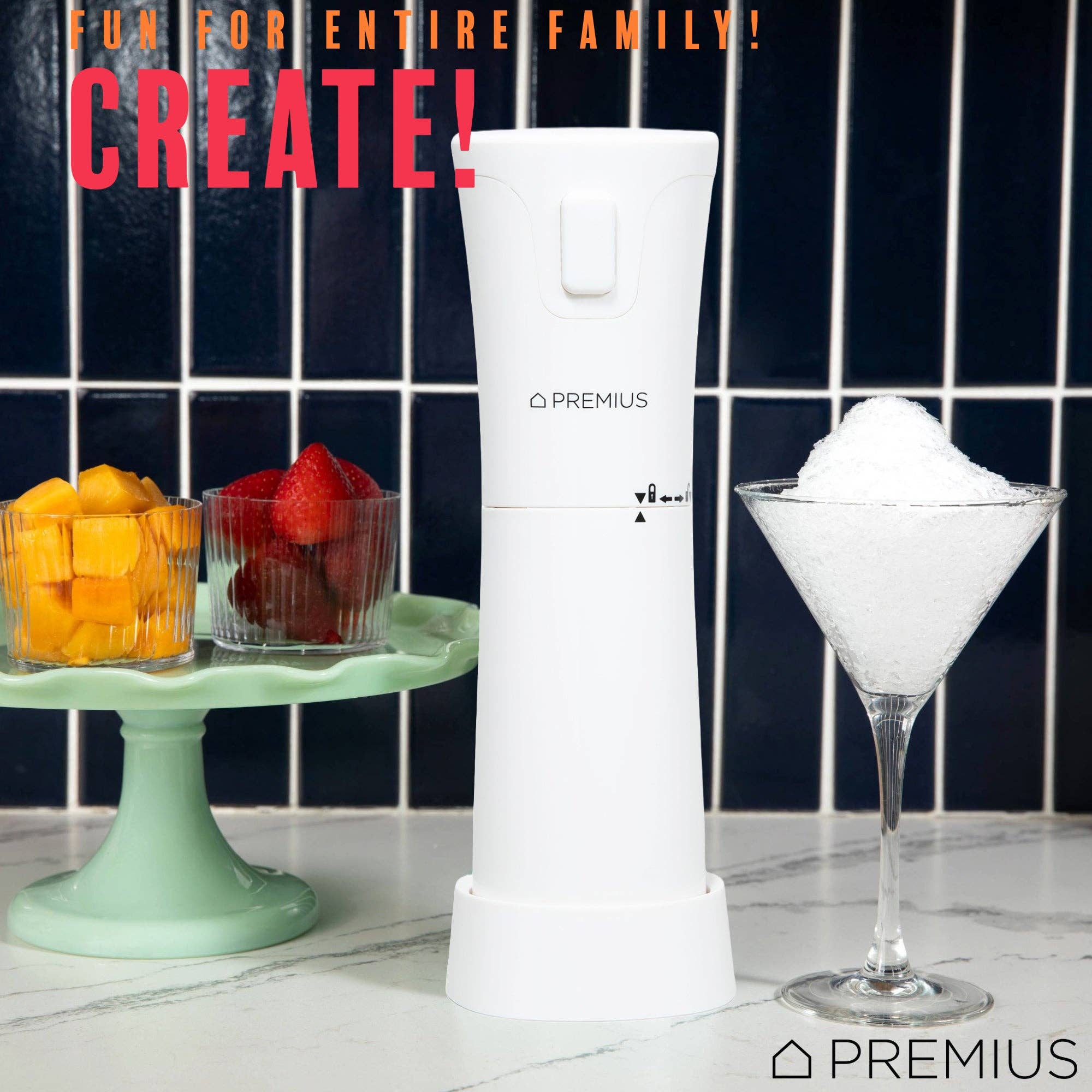 ShopBobbys - Wholesale Kitchen Appliance - PREMIUS Rechargeable Cordless Hawaiian Shaved Ice Maker, Snow Cone Machine, White8