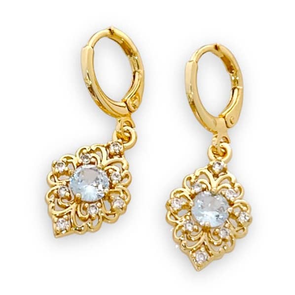 Orecchini vintage Luz Huggies placcati in oro per la vendita all'ingrosso da parte di Raf Rossi Gold Plated