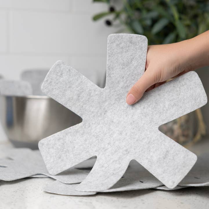 Fox Run Brands - Wholesale Kitchen Tool/Gadget - Fox Run Pots and Pans Protectors For Stacking, Set of 5 Grey
