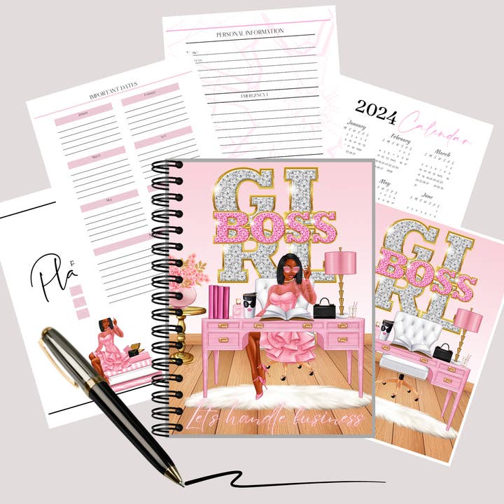 Pink Girl Boss Planner for wholesale by Deerora Creations