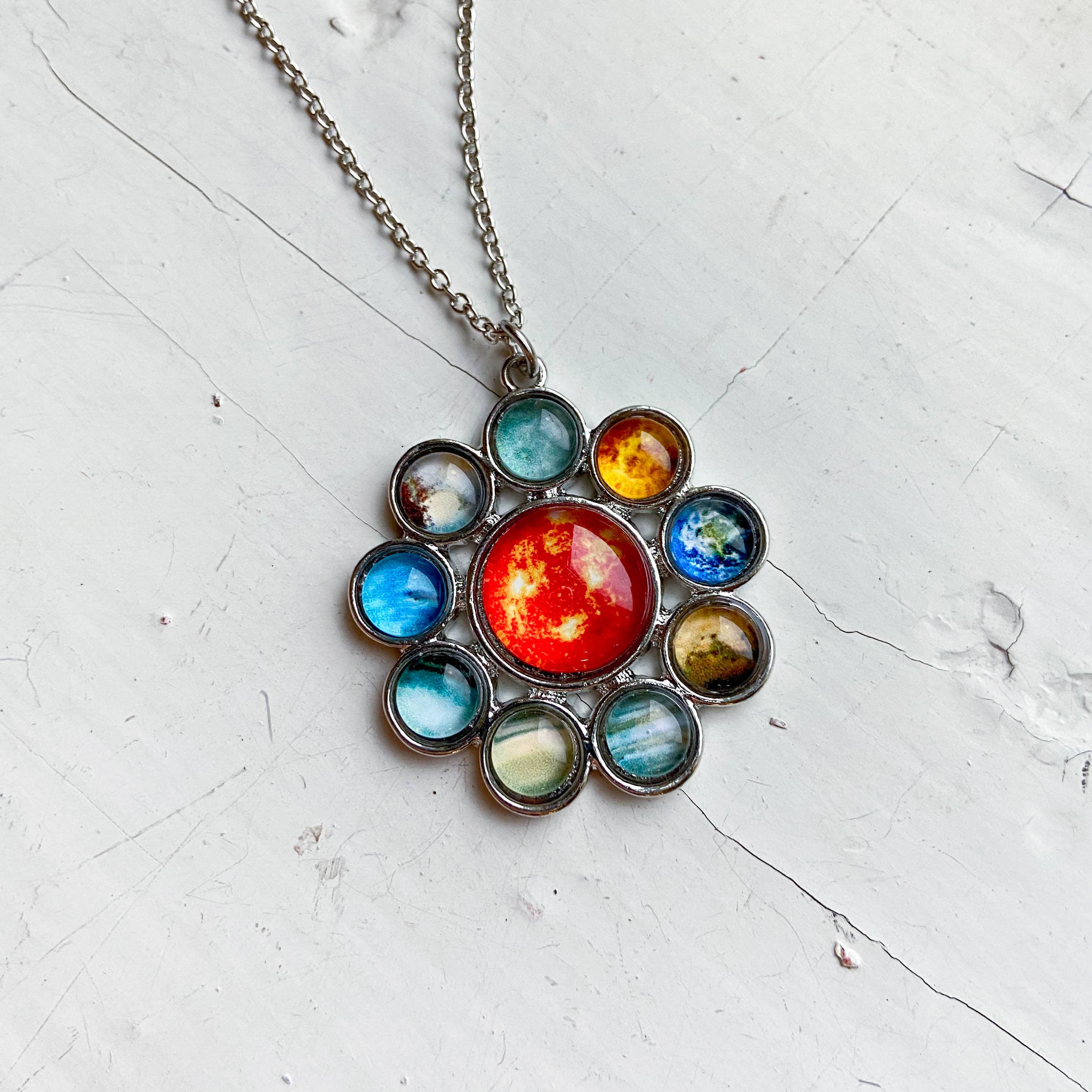 Yugen Handmade - Wholesale Pendant/Charm Necklace - Solar System Halo Necklace3