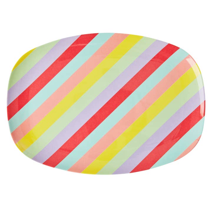Rectangular Plate with Summer Rush Print for wholesale by RicebyRice