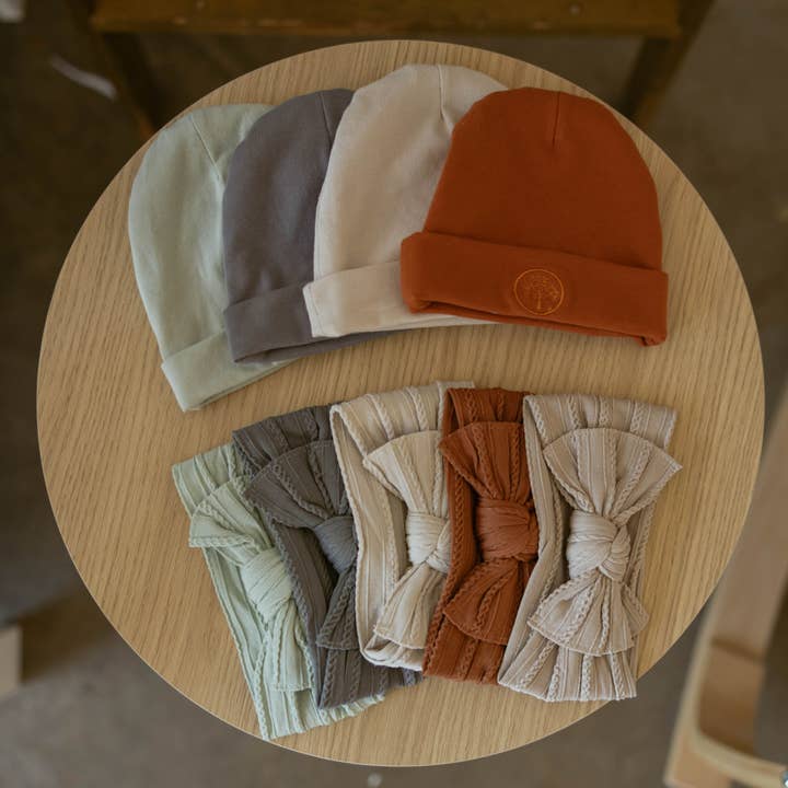Parker Baby Co. - Wholesale Fashion Headband - Baby - Pebble Set - Cable Knit Knotted Headbands - 5 Pack
