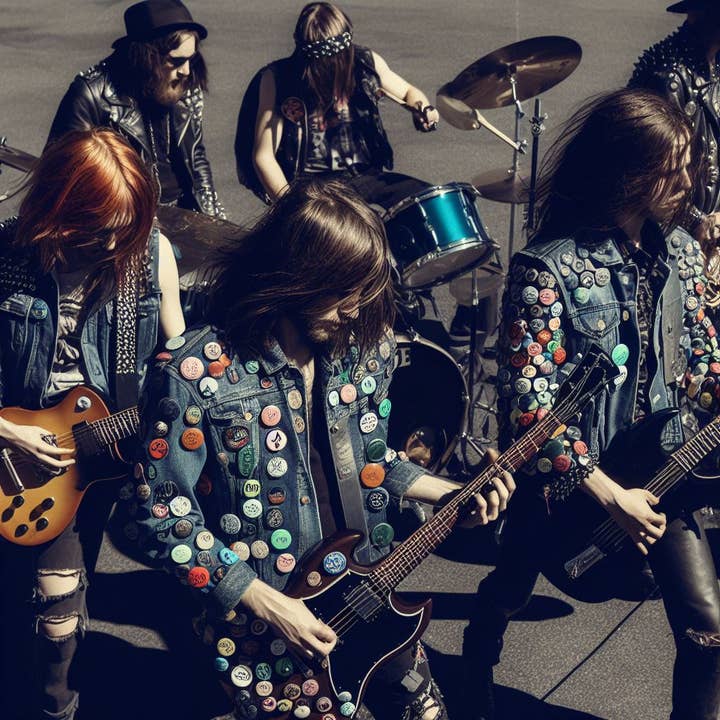 Pinbax Express - Wholesale Lapel Pin/Button - 1960s garage band x 8 1" inch (25mm) buttons badges music2