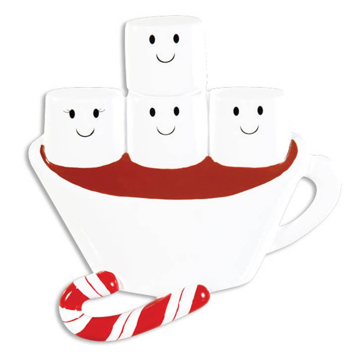 Ornement personnalisé familial au chocolat chaud et à la guimauve pour la vente par PolarX Ornaments