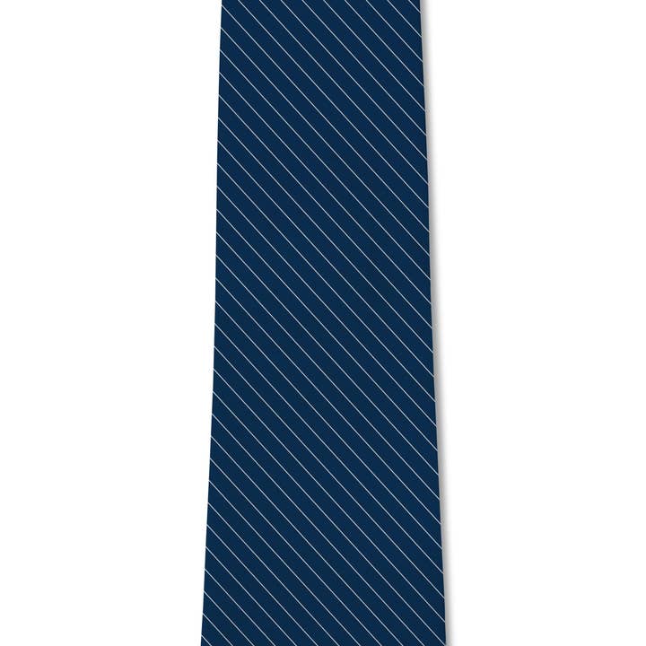 Tough Apparel - Wholesale Necktie - Men's - Harvey – Navy Blue Pinstripe Tie2