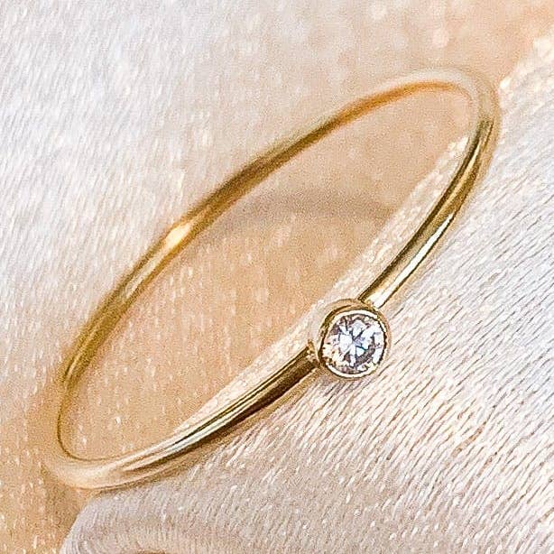 Petite Cz Ring (14k Gold Filled) for wholesale by XO Hanalei