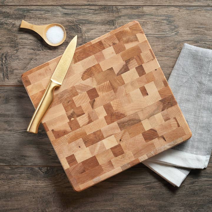 Planche à découper Labell Butcher Block, 10 x 10 x 1 po pour la vente par Labell