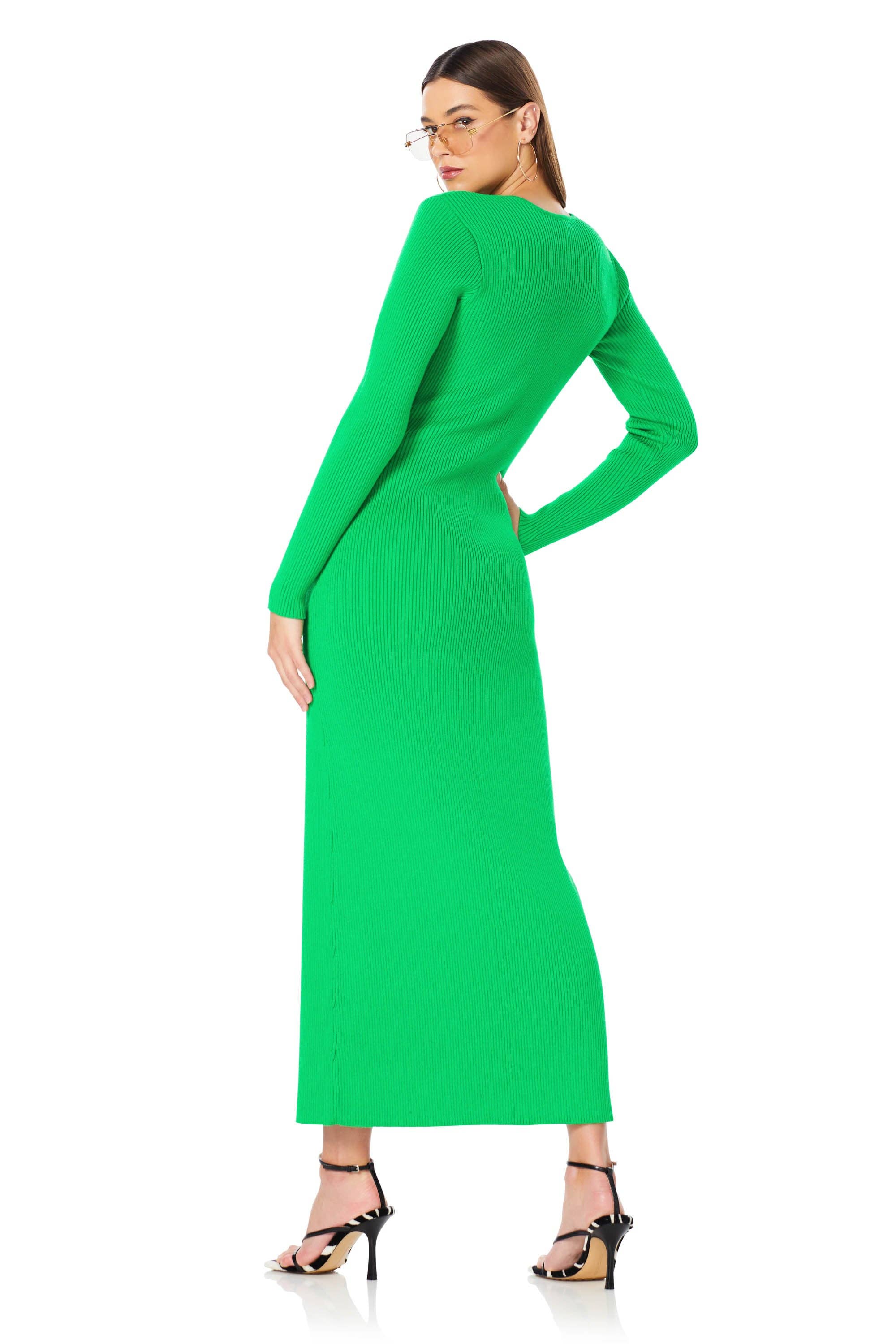 Darby Midi Dress - Bright Green for wholesale on Faire3