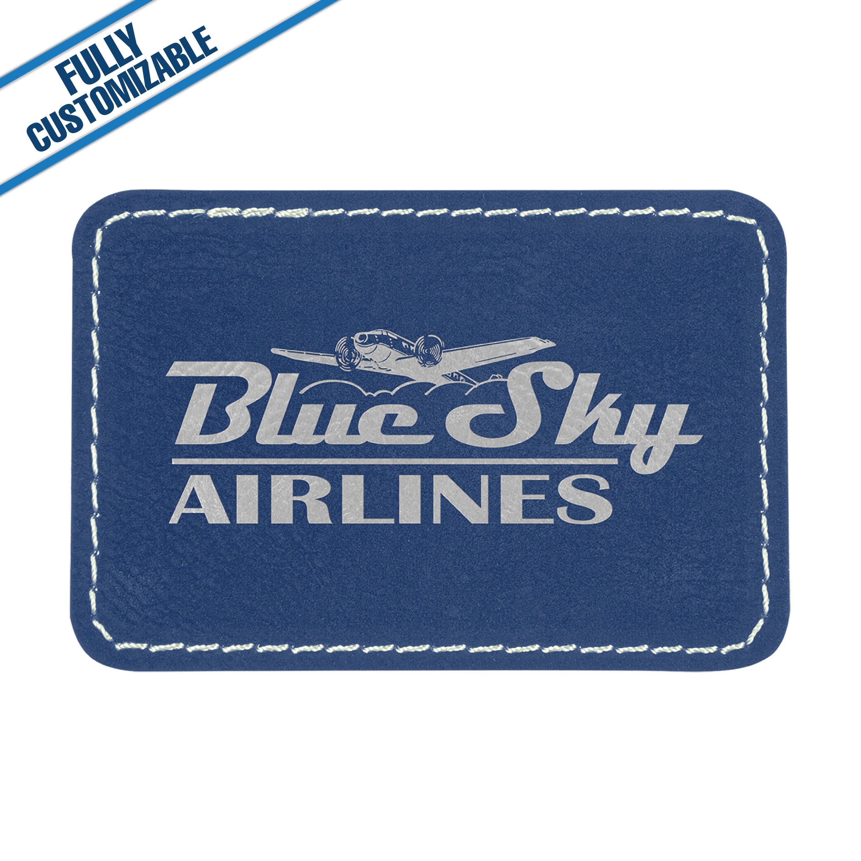 GiftWorksPlus - Wholesale Patch - Engraved Leatherette Rectangle Patch - Fully Customizable22