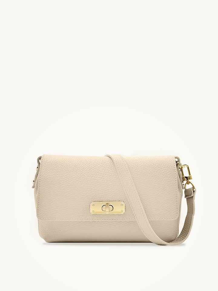 The Maisie Midi Stone Leather Bag for wholesale by Apatchy London