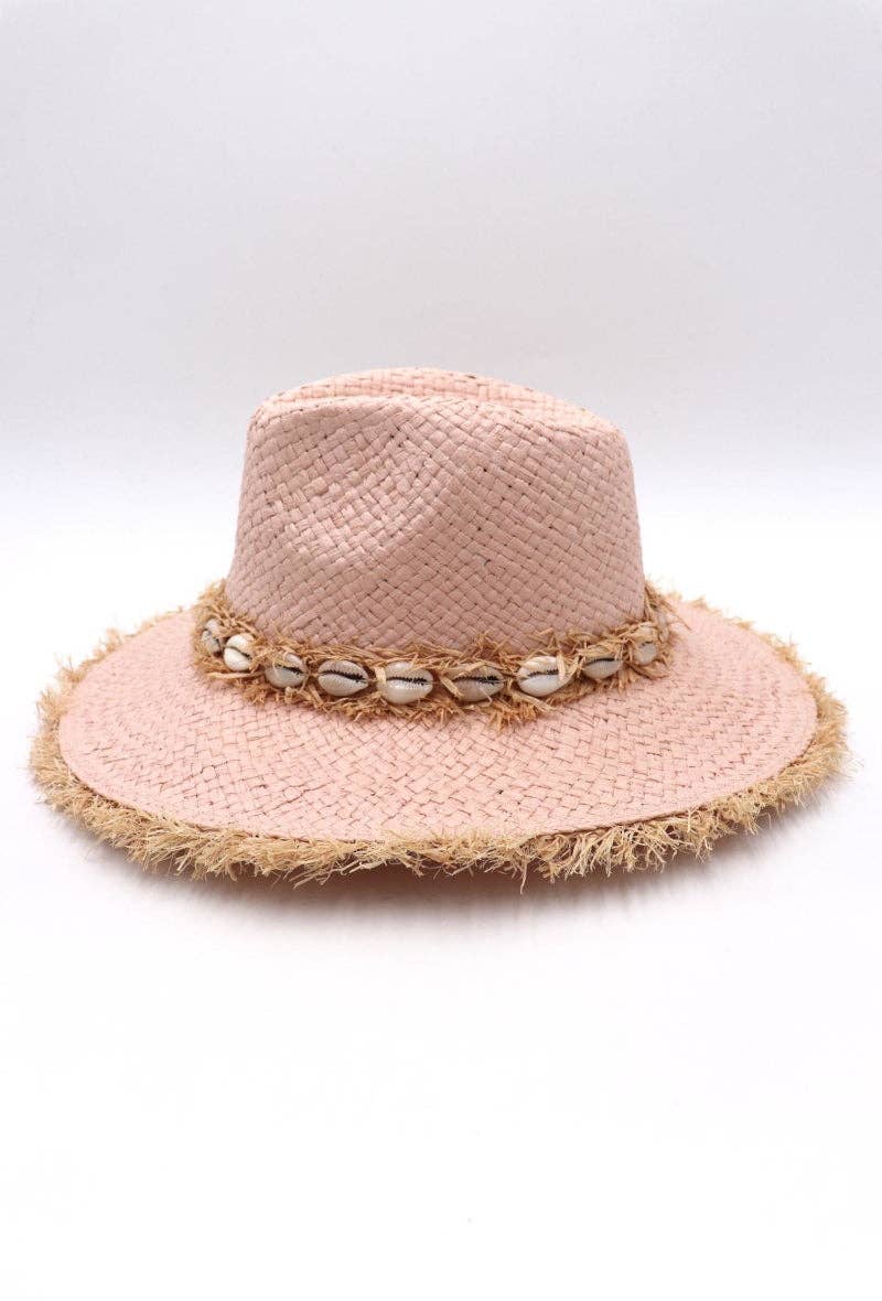 LIL' MOON - Venta al por mayor Sombrero de paja - Mujer - Sombrero con bordes deshilachados y conchas ajustable, talla única13