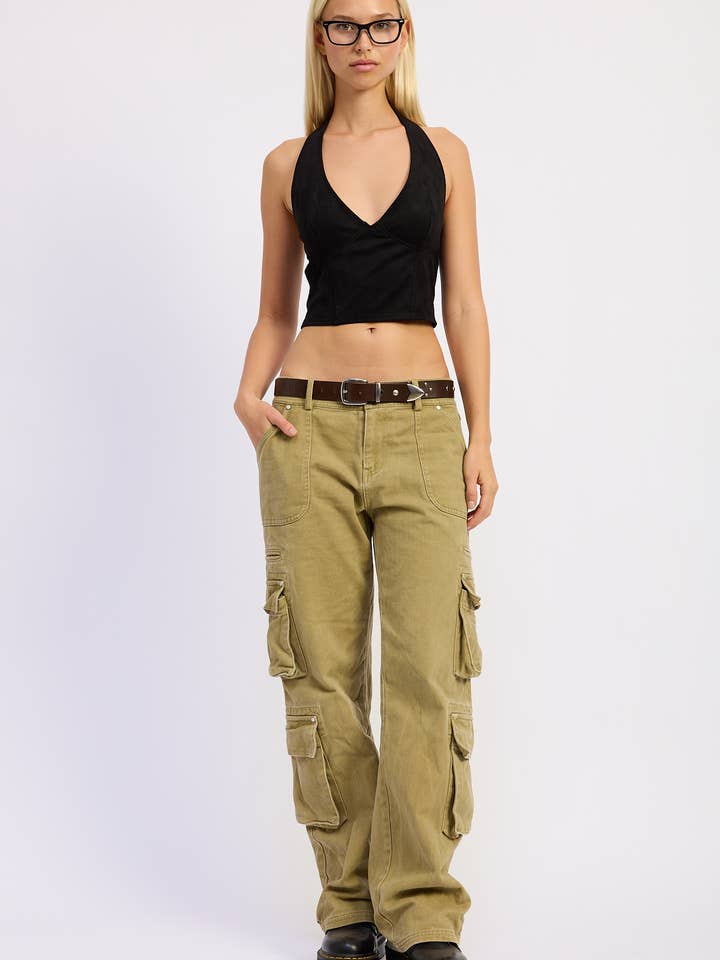 Emory Park - Vendita all'ingrosso Camicetta - Donna - TOP IN CAMOSCIO CON ZIP POSTERIORE11